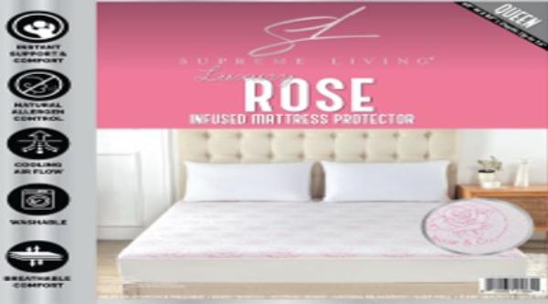 Picture of Supreme Living MP41964 Rose Infused Mattress Protector - Full Size