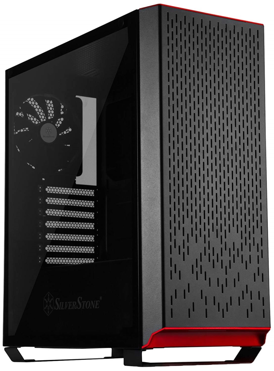 Technologies PM02B-G Computer Tower Case with Tempered-Glass Side Panel & Ample Air Flow; Black