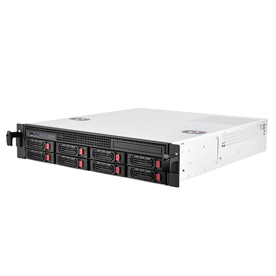 3.5-2.5 in. 2U 8-Bay Micro-ATx Rackmount Server Chassis