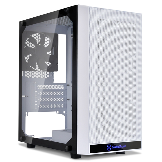 Technologies PS15W-G Micro-ATx & Mini-DTx Mesh Front Panel Steel Body Tempered Glass Side Panel - White Plus Tempered Glass Window