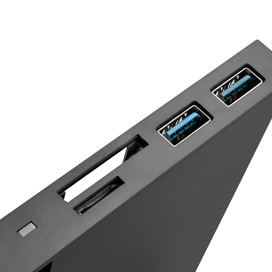 SilverStone Technology FPS01 12.7mm Slim ODD Device Bay to M.2 SATA SSD with Dual USB 3.0 Type-A and SD/Micro-SD Reader