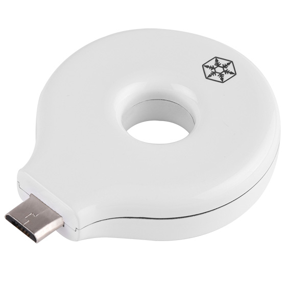 Picture of SilverStone Technologies QIR01W-M Qi Wireless Charging Receiver for Micro USB&#44; White