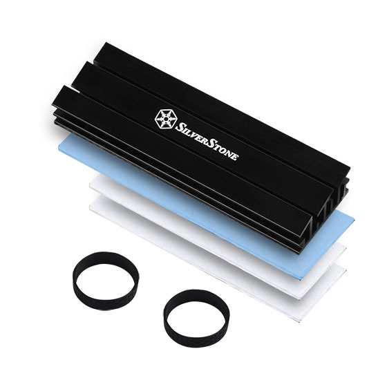Technologies TP02-M2 M.2 Cooling Kit Aluminium Heatsink; Black