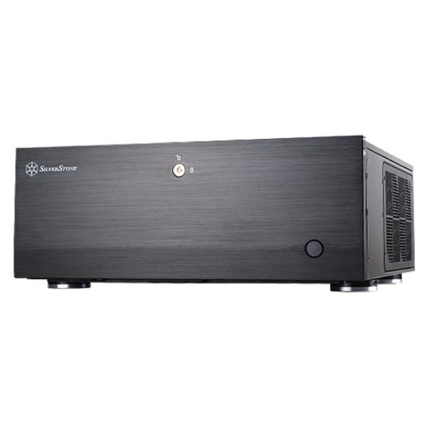 SilverStone Technology GD07B-C 1 Type C Aluminum & ABS Front Bezel Computer Chassis, Black