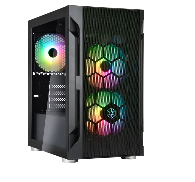 Stylish & Distinct Micro-ATX Gaming Chassis with ARGB Lighting - Black