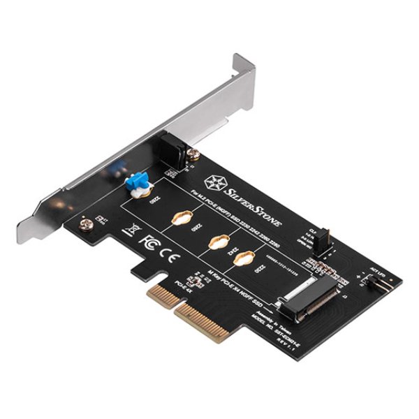 Picture of SilverStone Technology ECM21-E M.2 PCIe NVMe SSD Adapter Card