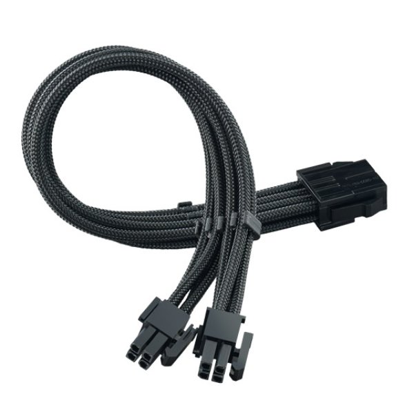 300 mm PP07E EPS 4-4 Pin Super Flexible PSU Extension Cable, Black