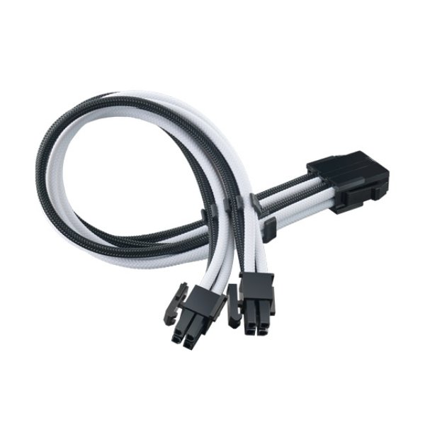 SilverStone Technology PP07E-EPS8BW 300 mm 1 x 8 Pin 4-4 EPS Super Flexible PSU Extension Cable, Black & White