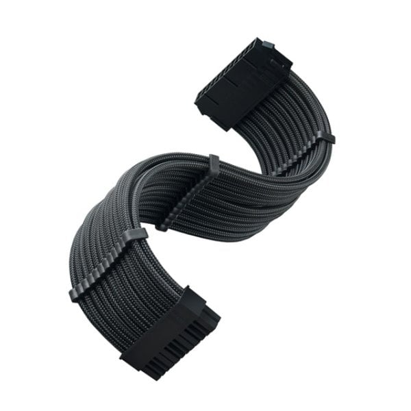 SilverStone Technology PP07E-MBB 300 mm PP07E ATX 24 Pin Super Flexible PSU Extension Cable, Black