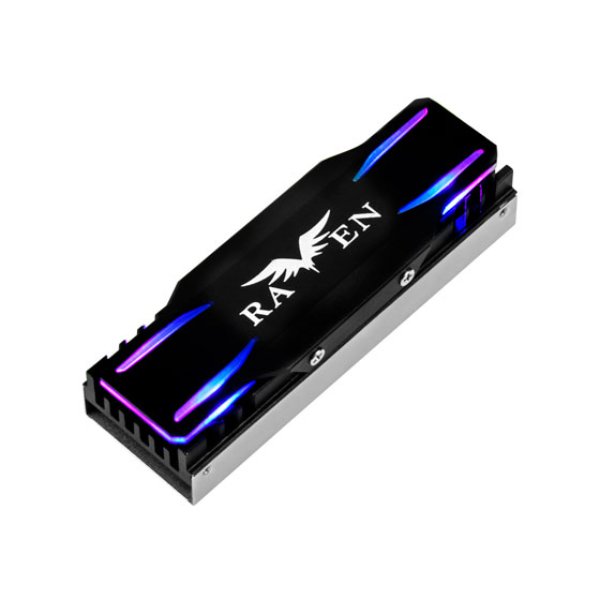 SilverStone Technology TP03-ARGB M.2 SSD Cooling Kit with ARGB Lighting, Black