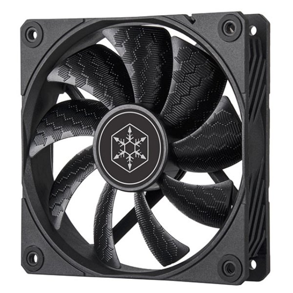SilverStone Technology SF120B 120 x 25 mm Shark Force 120 Performance Enhanced PWM Fan, Black