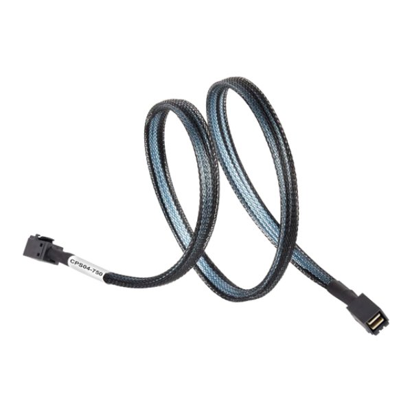 SilverStone Technology CPS04-750 750 mm SFF-8643 to SFF-8643 Internal Mini SAS HD Cable, Black & Blue
