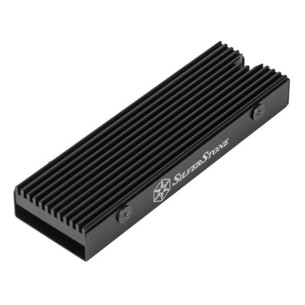 SilverStone Technology TP05B Slim-Profile Aluminum Alloy M.2 SSD Cooling Kit, Black