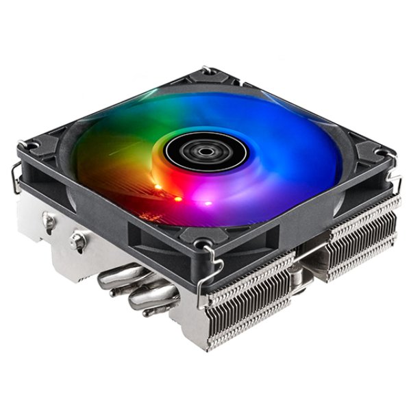 SilverStone Technology HYH90-ARGB Hydrogon H90 ARGB Horizontal CPU Cooler with 92 mm PWM ARGB fan