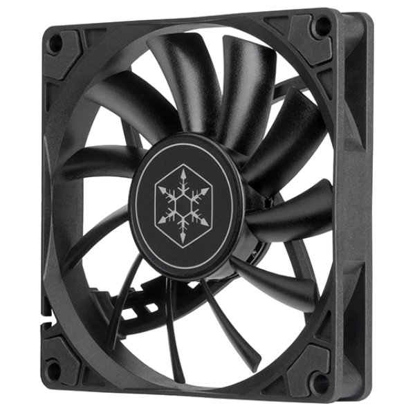 SilverStone Technology AS90B 92 mm Air Slimmer 90 Enhanced Performance Slim Fan with PWM, Black