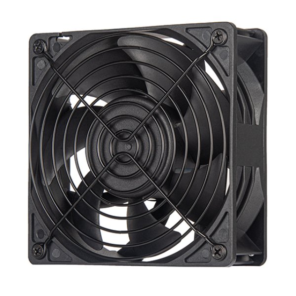 120 x 38 mm High Performance PWM Industrial Fan, Black