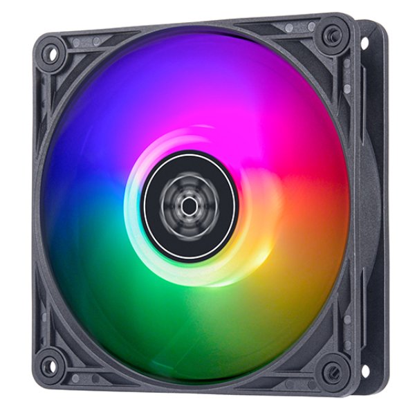 SilverStone Technology VS120B-ARGB 120 mm Vista 120 ARGB Performance Enhanced PWM ARGB Fan, Translucent & Black