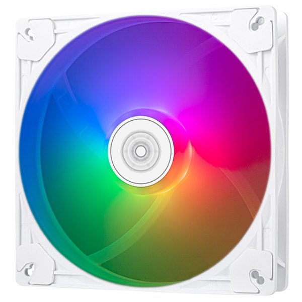 SilverStone Technology VS140W-ARGB 140 mm Vista 140 ARGB Performance Enhanced PWM ARGB Fan, Translucent & White