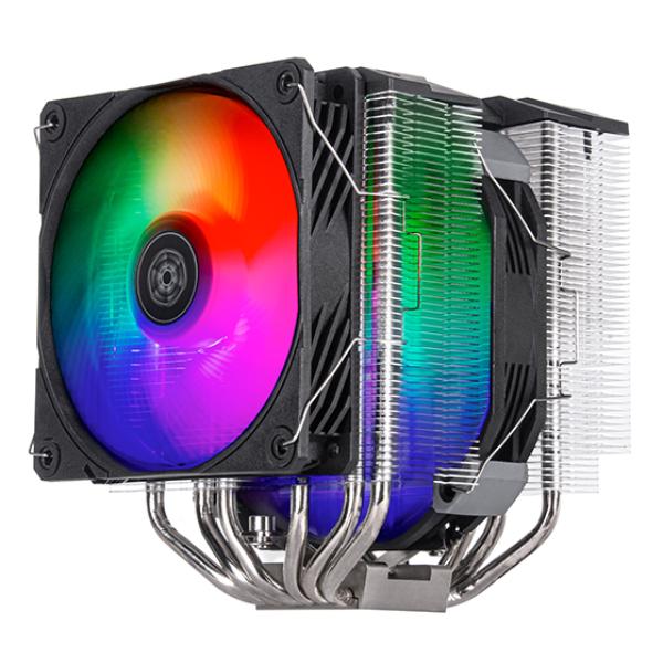HYD140-ARGB Hydrogon D140 ARGB High-Performance Dual-Tower CPU Cooler Featuring Six Copper 6 Heat Pipes & Dual ARGB Fans