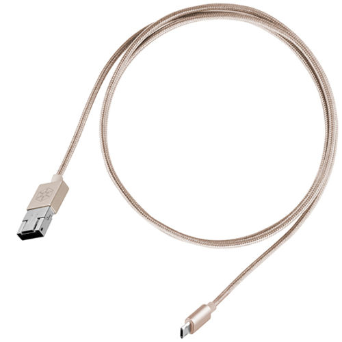 CPU02G 2 in. 1 Micro-USB Combo USB-A to Micro-B Cable - 1m - Gold