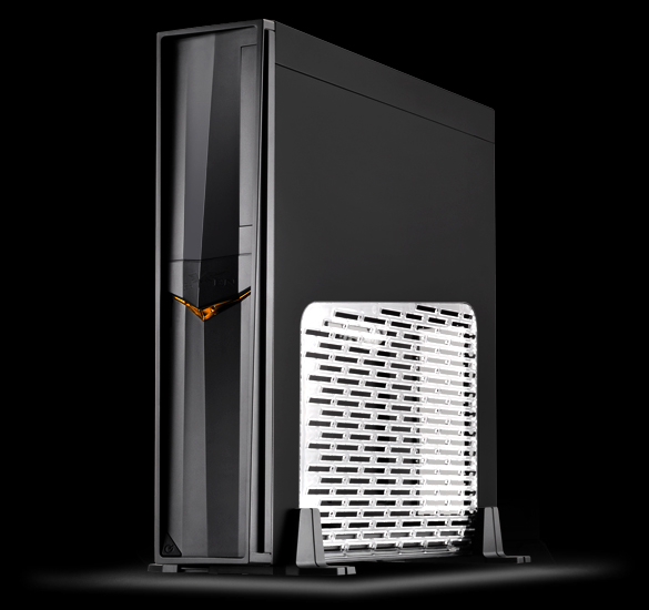 Picture of Silver Stone Technologies RVZ02B-W Mini-ITX Slim Small Form Factor Computer Case with Side Window - Black