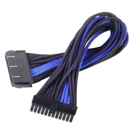 Silver Stone Technologies PP07-MBBA 24 Pin 300 mm Power Cable Extender - Black with Blue