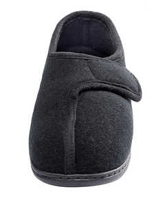 Picture of Silverts 103600101 Womens Adaptive Arthritis Easy Closure Terry Cloth Slippers, Black - Small