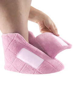 Picture of Silverts 103900106 Womens Extra Wide Swollen Feet Slippers, Baby Pink - Extra Small