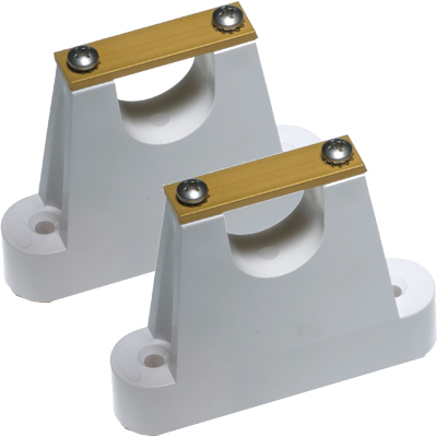 MOR-9046 1 in. M6 Bulkhead Mounts with Anodized Straps, Pack of 2