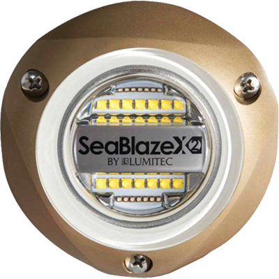 SeaBlazeX2 LED Underwater Light - White & Blue