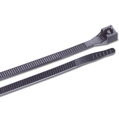 8 in. UV Black Heavy Duty Cable Tie - Pack of 100