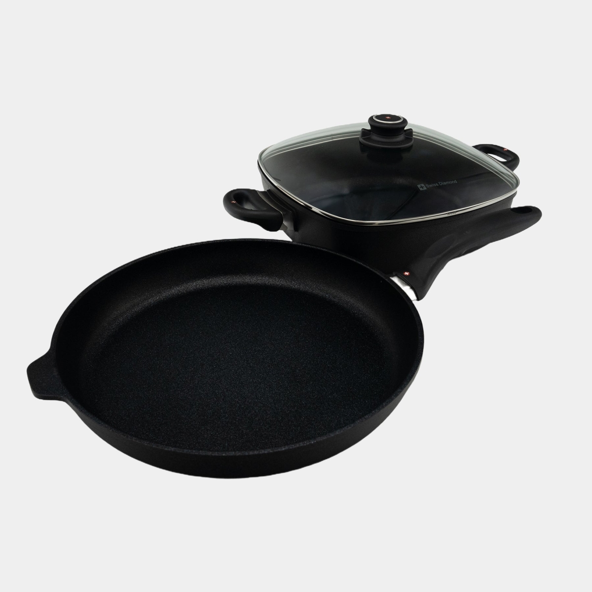 Picture of Swiss Diamond 328 HD & Square Casserole Fry Pan for 6432 & 66282C - 3 Piece