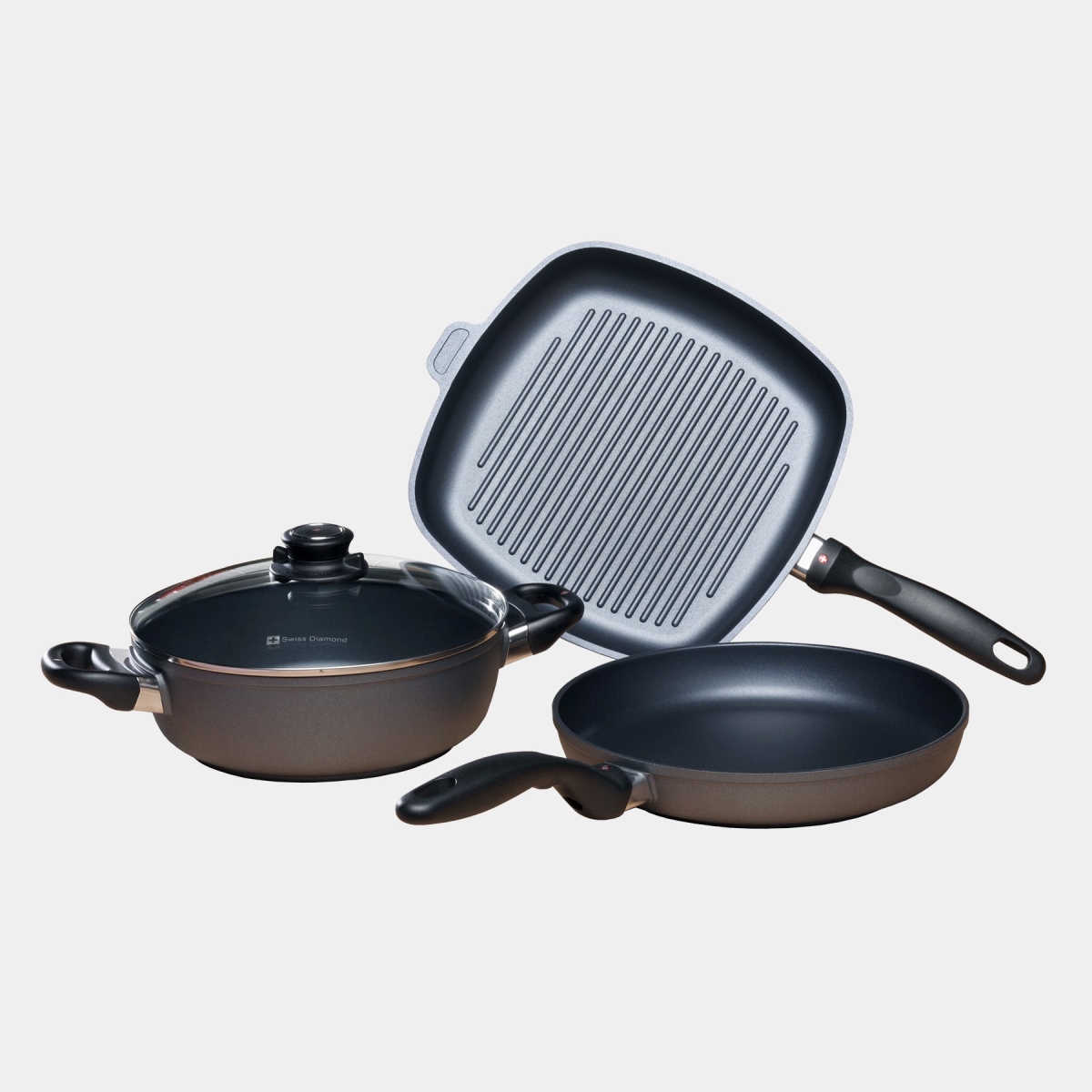 Picture of Swiss Diamond 604i 4 Piece Nonstick Induction Cookware Set for 6426i, 63281i & 6824iC