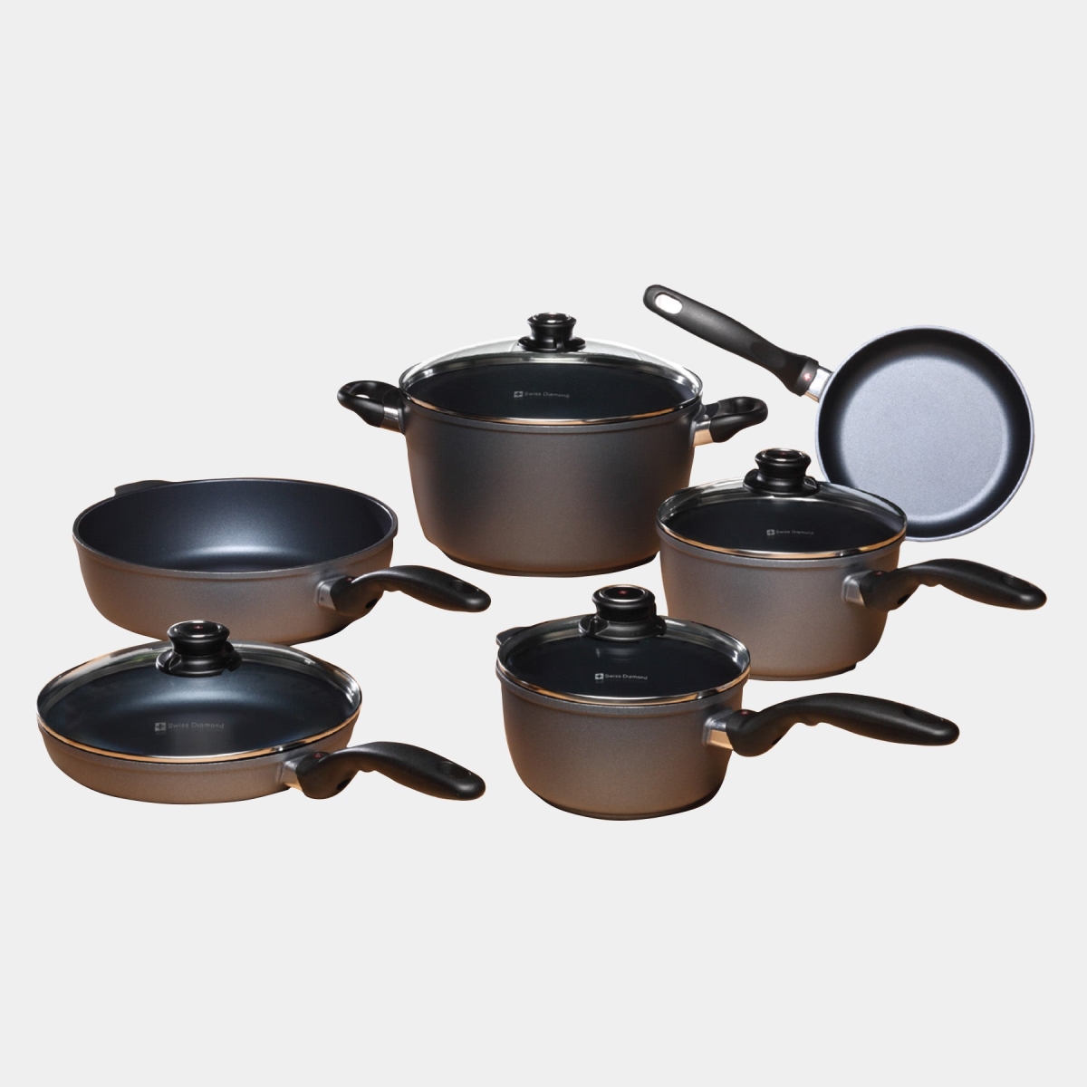 Picture of Swiss Diamond 6099i induction Gourmet Kitchen Set - 10 Piece