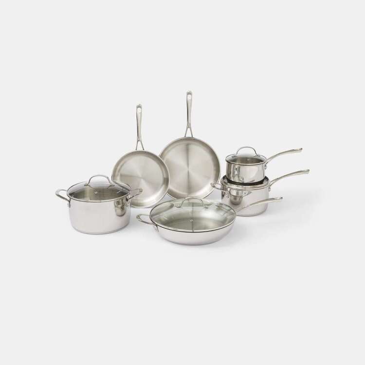 Picture of Swiss Diamond PSLASET06 1 Ply DLX Stainless Steel Cookware Set - 10 Piece