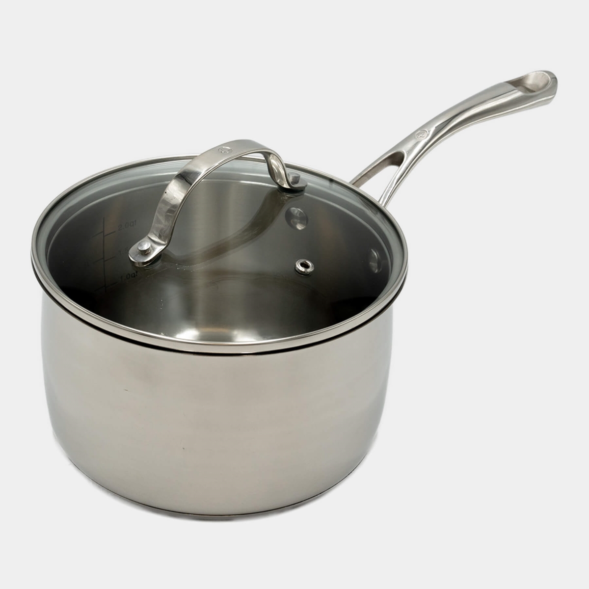 Picture of Swiss Diamond PSLA31220iC Induction Premium Steel DLX Saucepan with Glass Lid - 3.6 qt.