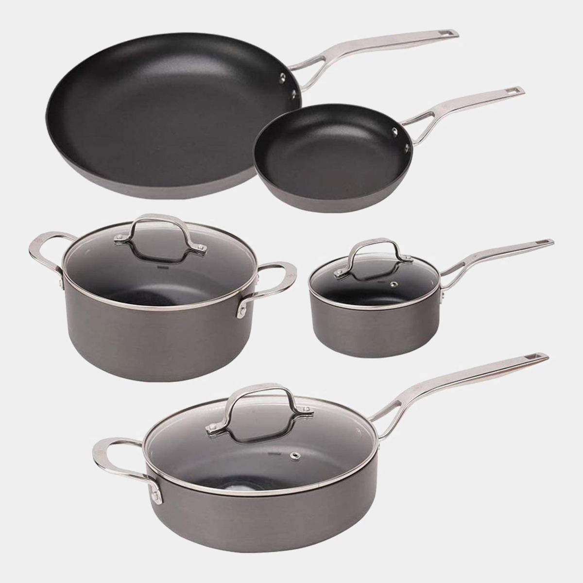 Picture of Swiss Diamond HA08SET 8 Piece Hard Anodized Cookware Set