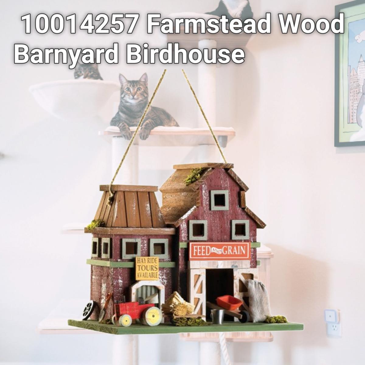 Picture of Home Locomotion 10014257 Farmstead Wood Barnyard Birdhouse