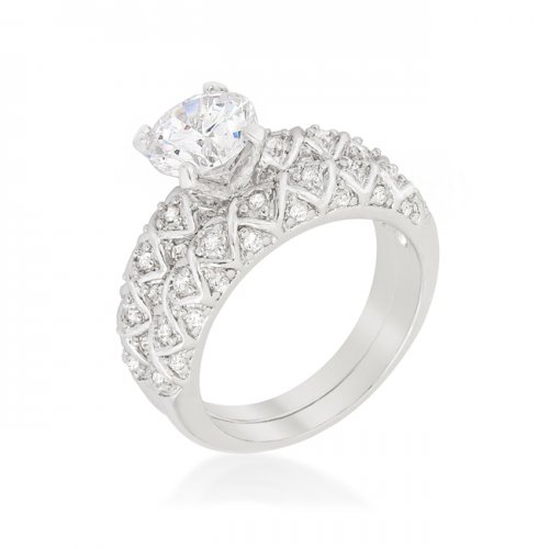 Picture of Icon Bijoux J10871 Unique Wedding Set - Size 8