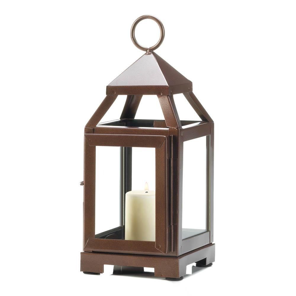 Picture of Gallery of Lighting 10018085 Copper Mini Contemporary Candle Lantern