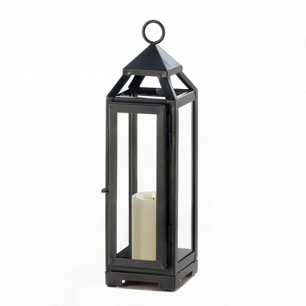 Picture of SWM 10018133 13 in. Dark Gray Sleek Contemporary Candle Lantern