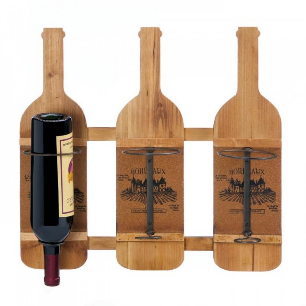 Picture of Accent Plus 10018297 Bordeaux Wooden Wine Bottle Holder