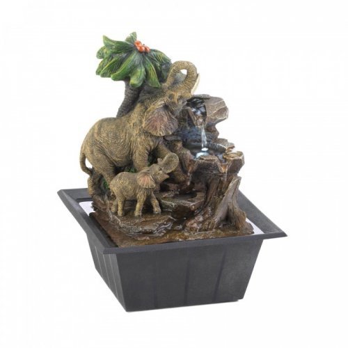 Picture of Cascading Fountains 10018937 Elephant Family Tabletop Fountain