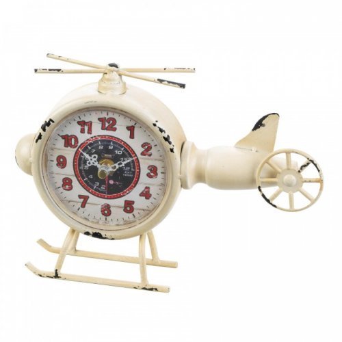 Picture of Accent Plus 10019032 White Helicopter Desk Clock