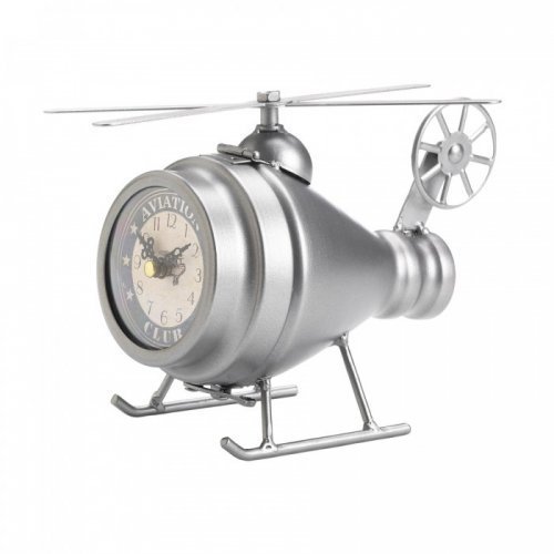Picture of Accent Plus 10019033 Silver Helicopter Desk Clock