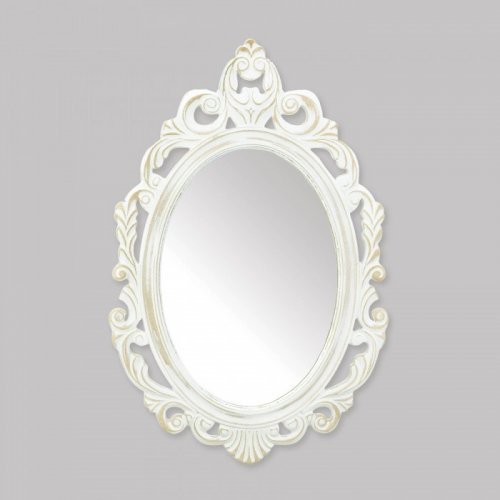 Picture of Accent Plus 10018931 Antiqued Wall Mirror, White