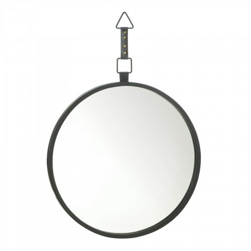 Picture of Accent Plus 10018929 Round Mirror with Leather Strap&#44; Blue