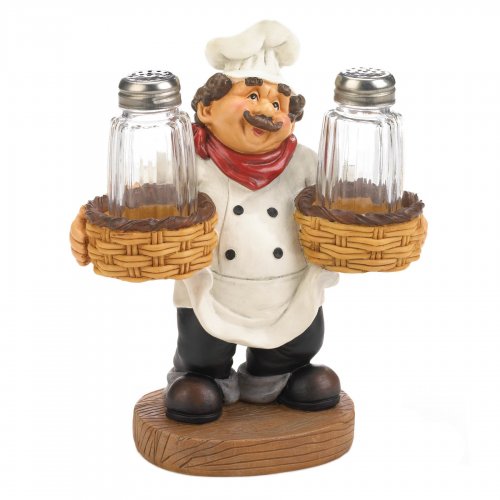 Picture of Accent Plus 10019051 Chef Holder Salt & Pepper Shakers Set&#44; Blue