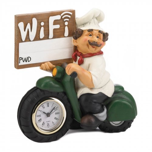 Picture of Accent Plus 10019052 Chef with Wifi Sign & Clock&#44; Blue