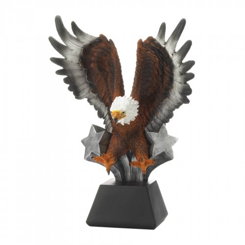 Picture of Accent Plus 10019053 Eagle Statue with Shooting Stars&#44; Blue